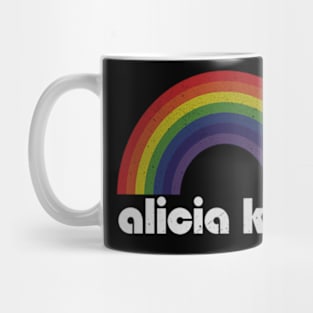 Alicia Keys / Vintage Rainbow Design // Fan Art Design Mug